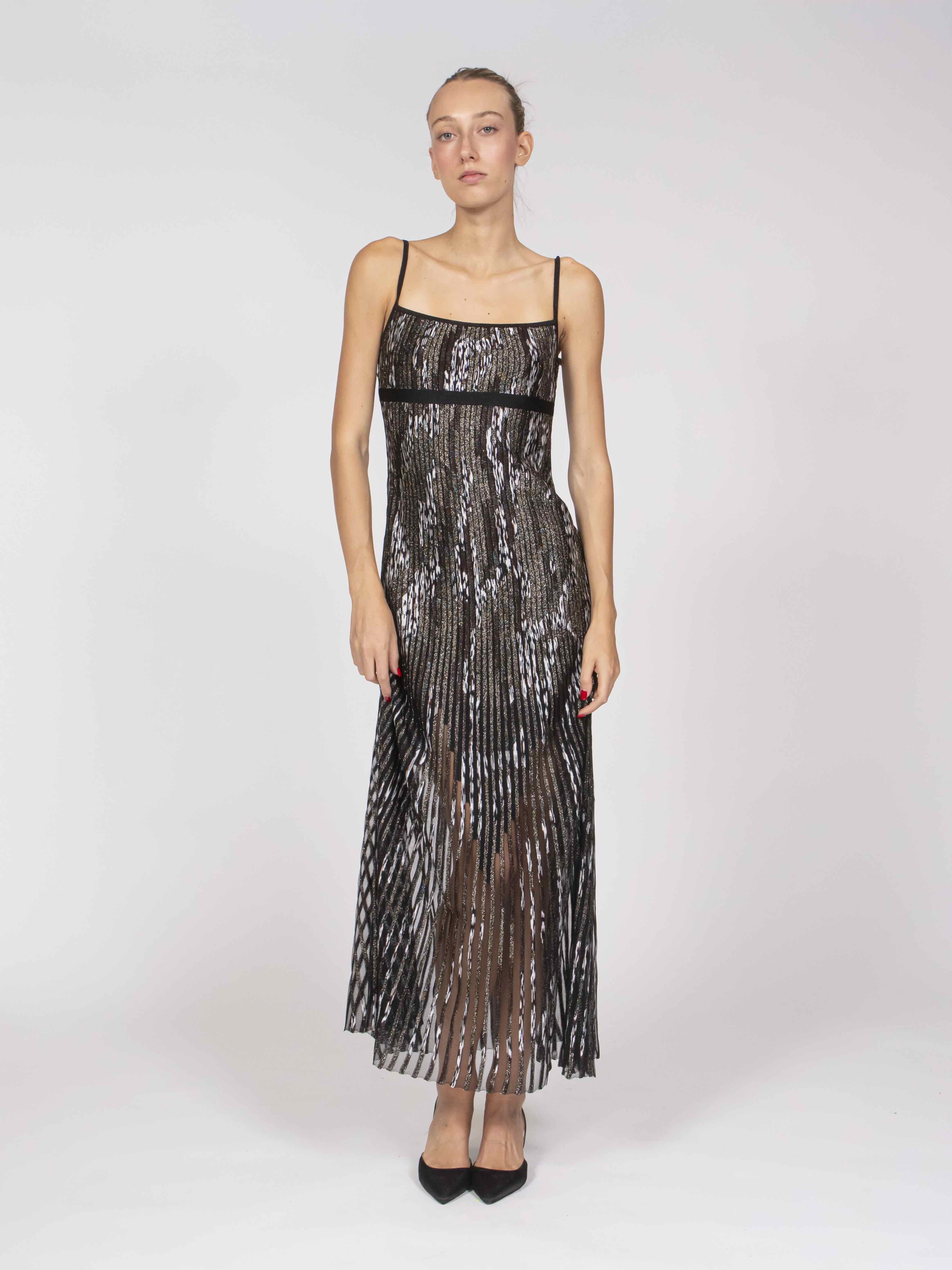 Missoni Vestito Sleeveless Long SM9T2 BASE BROWN WHT